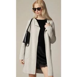 J. Crew 365 Juliette Collarless Sweater-Blazer in Heather Gray Size XS